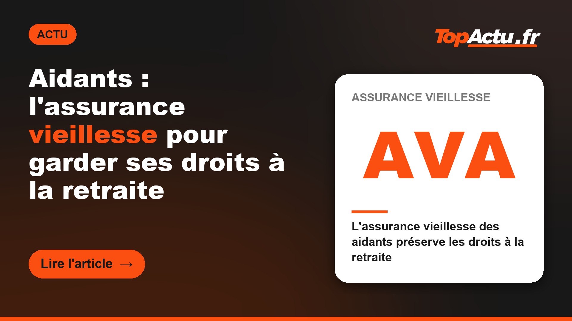 Aidants : l'assurance vieillesse pour garder ses droits à la retraite : AVA (l'assurance vieillesse des aidants préserve les droits à la retraite)