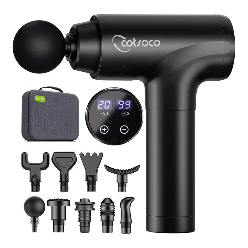 Cotsoco 9 têtes, 20 vitesses, pistolet de massage