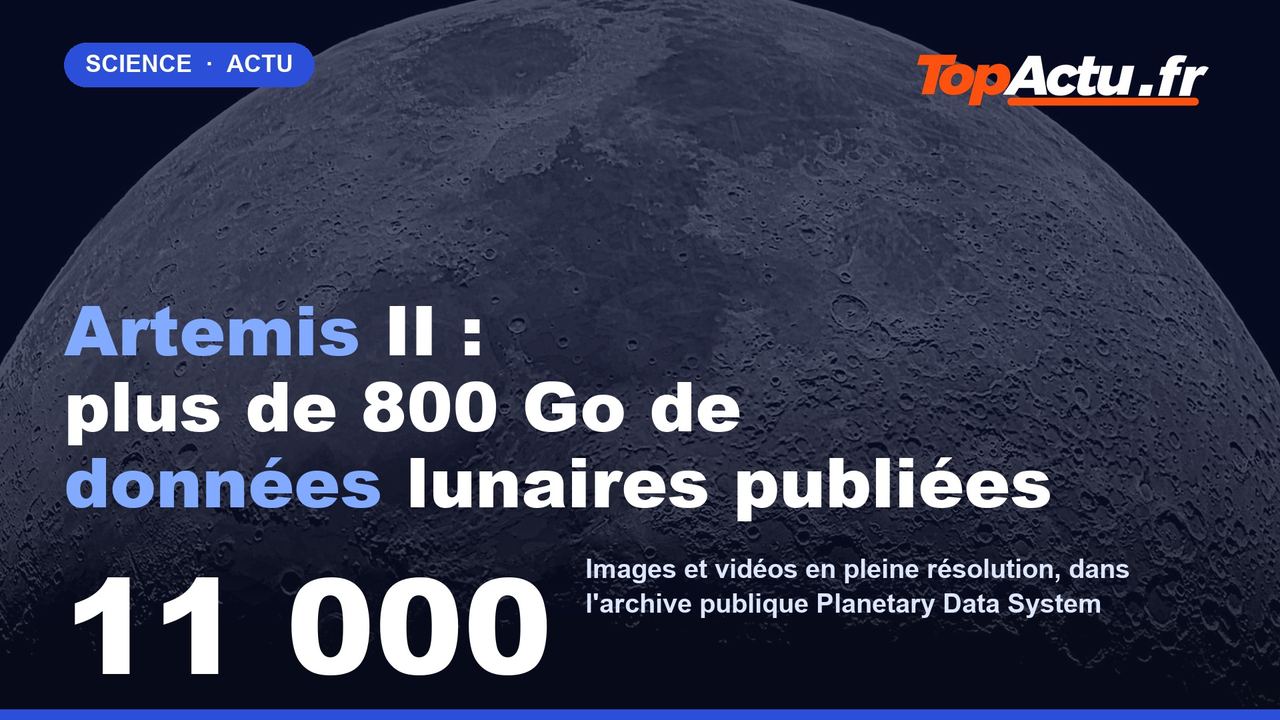 Artemis II : plus de 800 Go de données lunaires publiées : 11 000, image à la une