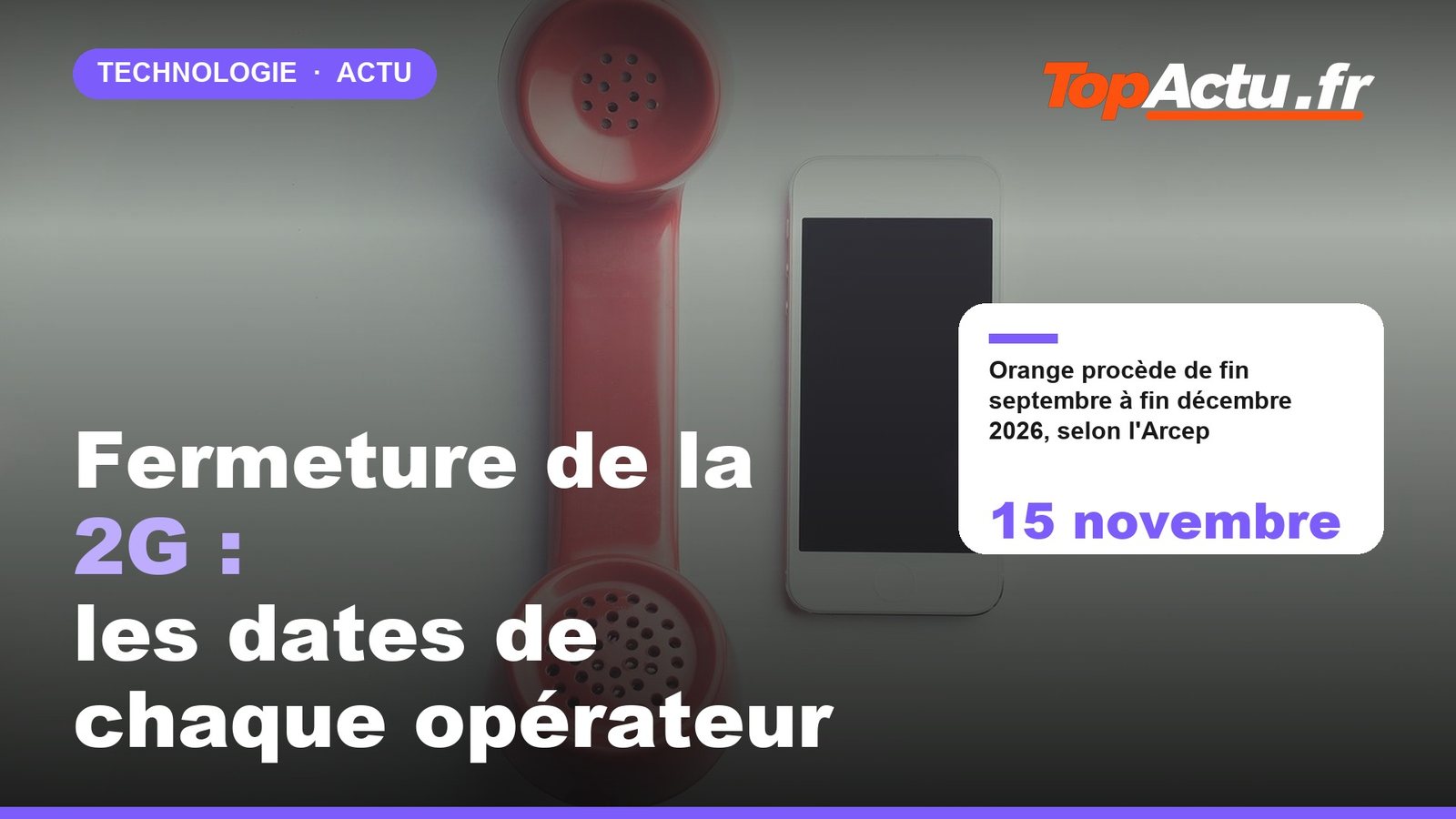 Fermeture de la 2G : les dates de chaque opérateur : 15 novembre, image à la une