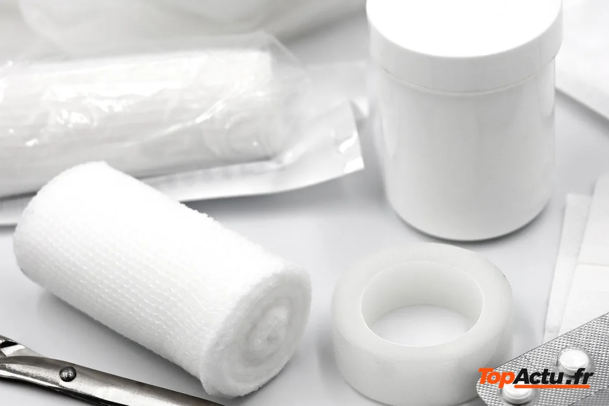Plaquettes de médicaments posées à plat sur une surface claire