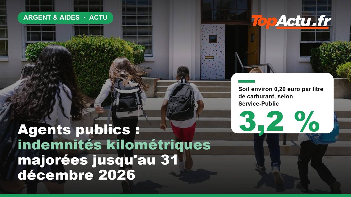 Agents publics : indemnités kilométriques majorées jusqu'au 31 décembre 2026 : 3,2 %, image à la une