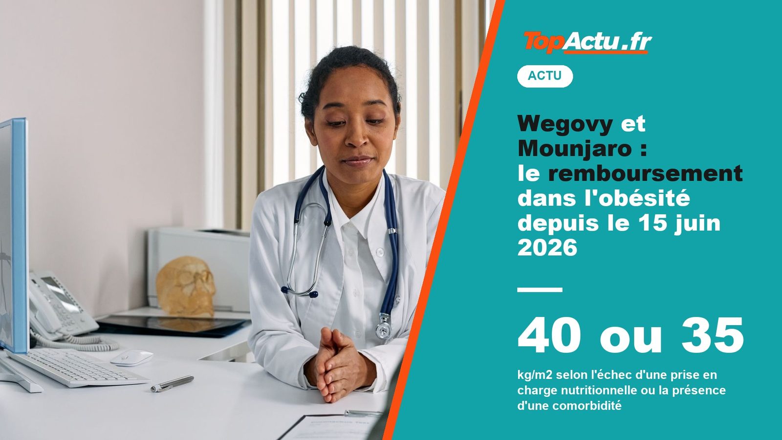 Wegovy et Mounjaro : le remboursement dans l'obésité depuis le 15 juin 2026 : 40 ou 35, image à la une
