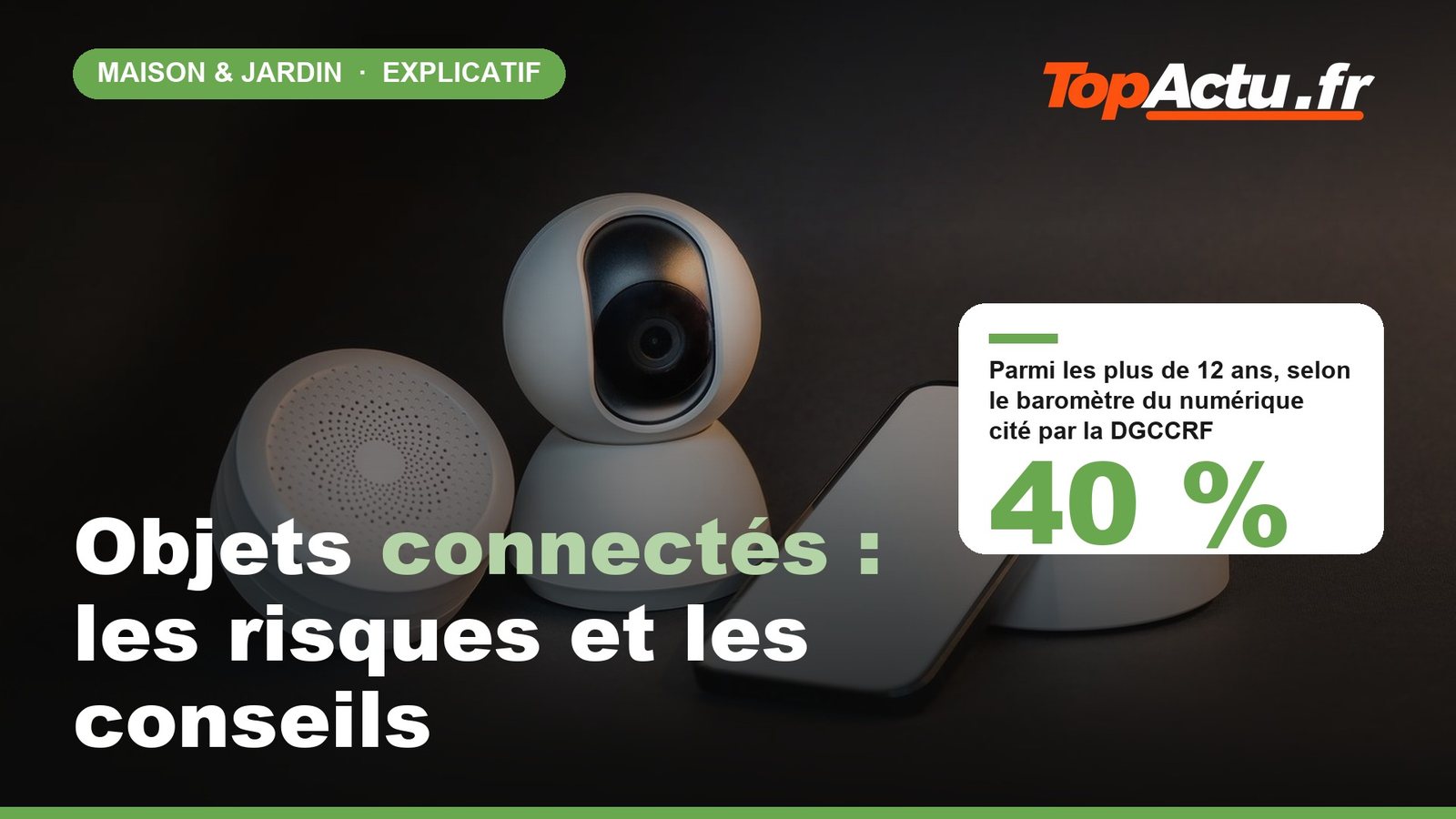 Objets connectés : les risques et les conseils : 40 %, image à la une
