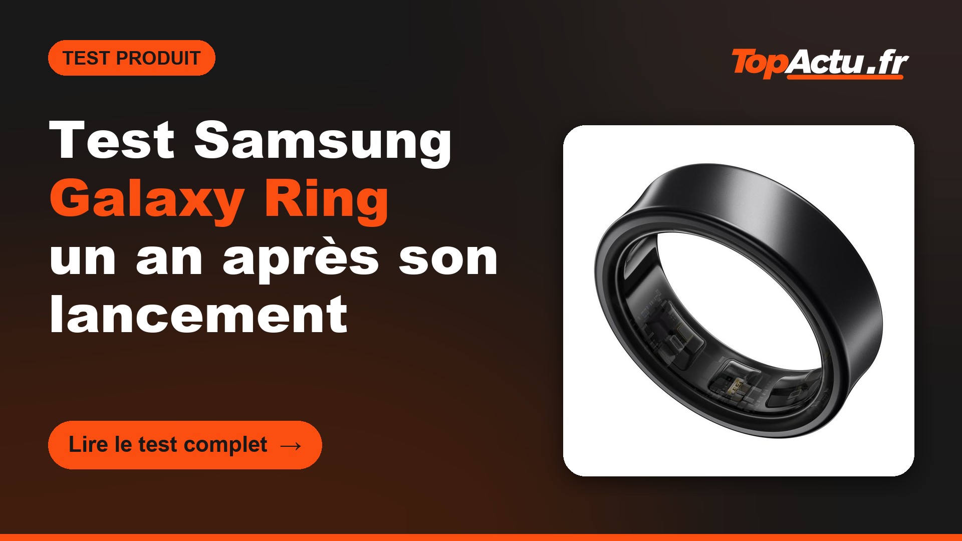 Bague connectée Samsung Galaxy Ring, image à la une du test